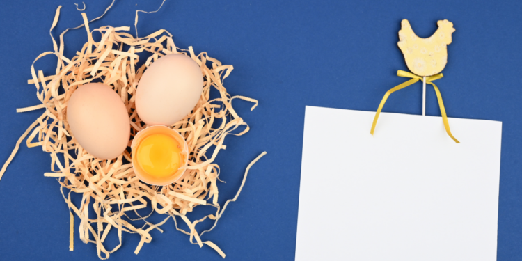 Kartka gotowa do wypisania na życzenia wielkanocne